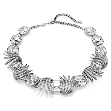 Náhrdelník The Vienna Collection, Pírko, Bílá, Pokoveno rutheniem - Swarovski, 5709259