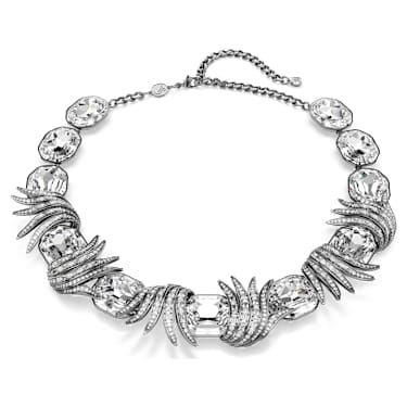 Náhrdelník The Vienna Collection, Pírko, Bílá, Pokoveno rutheniem - Swarovski, 5709259