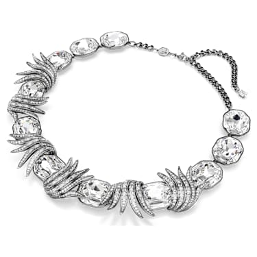Náhrdelník The Vienna Collection, Pírko, Bílá, Pokoveno rutheniem - Swarovski, 5709259