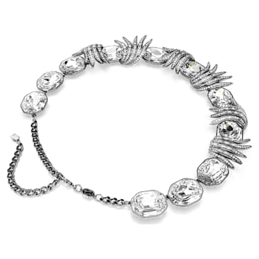 Náhrdelník The Vienna Collection, Pírko, Bílá, Pokoveno rutheniem - Swarovski, 5709259