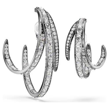 The Vienna Collection Ohrspangen Set (3), Feder, Rutheniert - Swarovski, 5709267