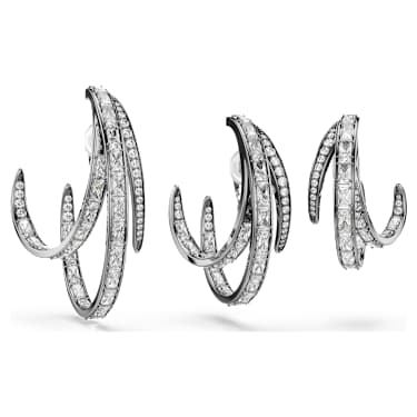 The Vienna Collection Ohrspangen Set (3), Feder, Rutheniert - Swarovski, 5709267