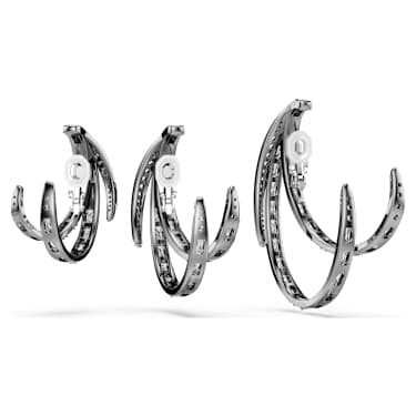 The Vienna Collection Ohrspangen Set (3), Feder, Rutheniert - Swarovski, 5709267