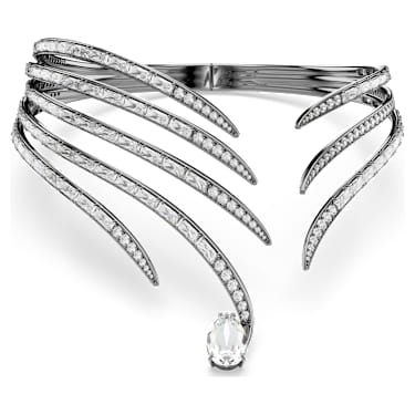 The Vienna Collection choker, Feather, White, Ruthenium plated - Swarovski, 5709270