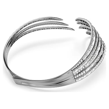 The Vienna Collection choker, Feather, White, Ruthenium plated - Swarovski, 5709270