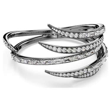 The Vienna Collection Armreif, Feder, Weiß, Rutheniert - Swarovski, 5709271