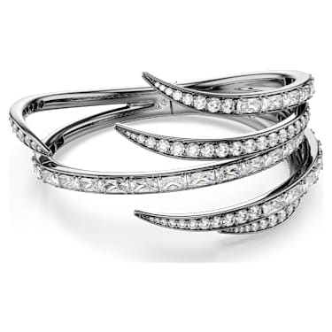 The Vienna Collection Armreif, Feder, Weiß, Rutheniert - Swarovski, 5709271