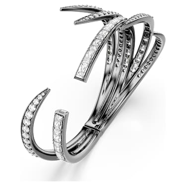 The Vienna Collection Armreif, Feder, Weiß, Rutheniert - Swarovski, 5709271