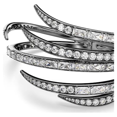 The Vienna Collection Armreif, Feder, Weiß, Rutheniert - Swarovski, 5709271