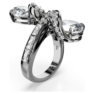 The Vienna Collection nyitott gyűrű, Madártoll, Fehér, Ruténium bevonattal - Swarovski, 5709272