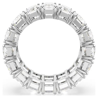 Anello Matrix Vittore, Taglio baguette, Bianco, Placcato rodio - Swarovski, 5709276