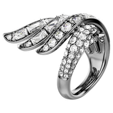 Inel The Vienna Collection, Lebădă, Alb, Placat cu ruteniu - Swarovski, 5709285
