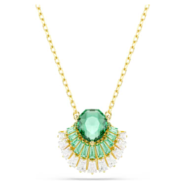 Idyllia 펜던트, 믹스 컷, 조개, 그린, 골드 톤 플래팅 - Swarovski, 5709377