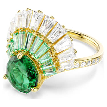 Bague Idyllia, Tailles variées, Coquillage, Verte, Placage de ton or - Swarovski, 5709380