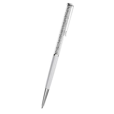 Crystalline Silk ballpoint pen, Gray, Gray lacquered, Chrome Plated - Swarovski, 5709613