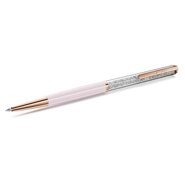 Penna a sfera Crystalline Silk, Rosa, Laccato rosa, placcato color oro rosa - Swarovski, 5709614