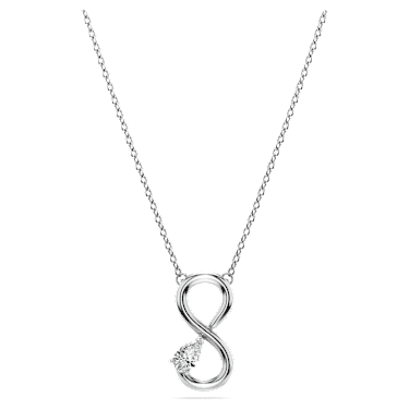 Pendentif Eternity, Diamants de synthèse 0,2 ct tw, Forme de poire, Infini, Or blanc 18 carats - Swarovski, 5709796
