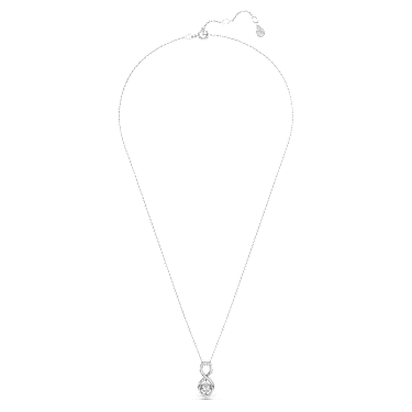 Eternity pendant, Lab-grown diamonds 0.33 ct tw, Pear shape, Infinity, 18K white gold - Swarovski, 5709797