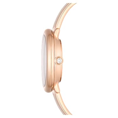 Crystalline Bangle óra, Svájci gyártmány, Fémszíj, Bézs, Rózsaarany árnyalatú felület - Swarovski, 5709814