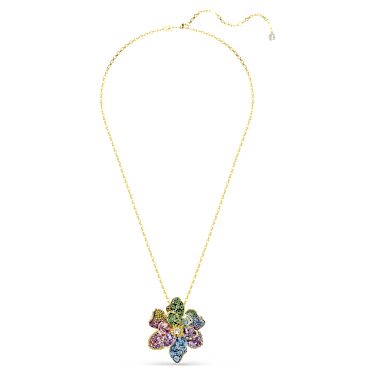 Idyllia Kolye ve broş, Karışık kesimler, Pavé, Çiçek, Çok renkli, 18k altın rengi yüzey - Swarovski, 5709952