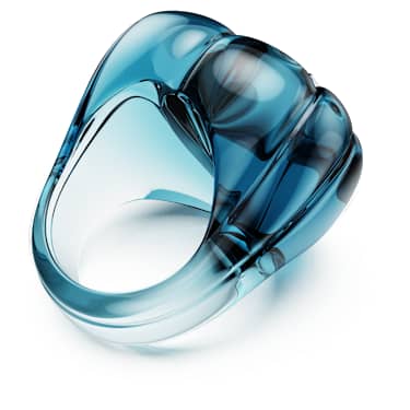Dulcis cocktail ring, Heart cut, Pavé, Heart, Blue | Swarovski
