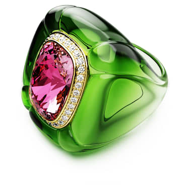 Dulcis cocktail ring, Cushion cut, Pavé, Multicolored | Swarovski