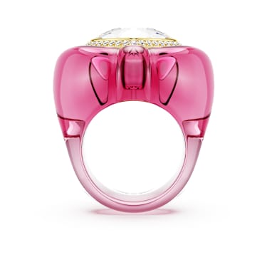 Anello cocktail Dulcis, Taglio Heart, Pavé, Cuore, Rosa - Swarovski, 5709996