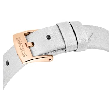 Reloj Matrix Tennis, Fabricado en Suiza, Correa de piel, Gris, Acabado tono oro rosa - Swarovski, 5710105