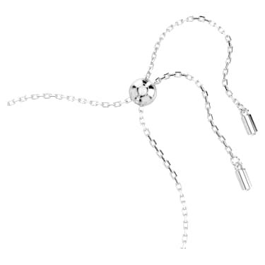 Birthstone bracelet, Square cut, March, Blue, Rhodium plated - Swarovski, 5710515