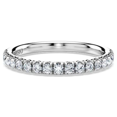 Eternity band ring, Lab-grown diamonds 0.4 ct tw, Round shape, 14K white gold - Swarovski, 5710540