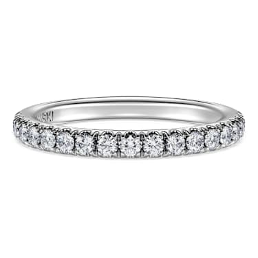 Eternity band ring, Lab-grown diamonds 0.4 ct tw, Round shape, 14K white gold - Swarovski, 5710540