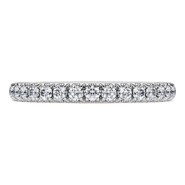 Eternity band ring, Lab-grown diamonds 0.4 ct tw, Round shape, 14K white gold - Swarovski, 5710540