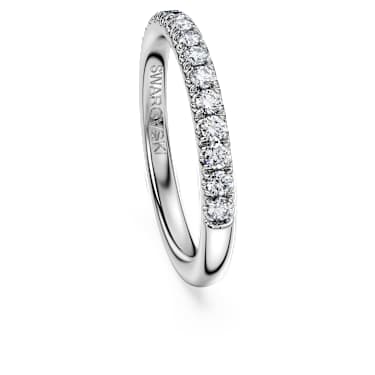 Eternity band ring, Lab-grown diamonds 0.4 ct tw, Round shape, 14K white gold - Swarovski, 5710540