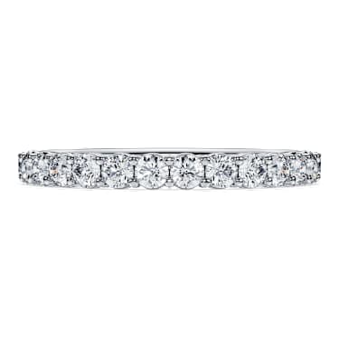 Eternity band ring, Lab-grown diamonds 0.5 ct tw, Round shape, 14K white gold - Swarovski, 5710541
