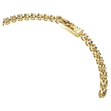 Eternity Tennis bracelet, Lab-grown diamonds 2.5 ct tw, Round shape, 14K yellow gold - Swarovski, 5710547