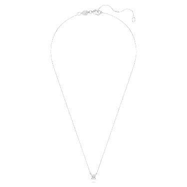 Eternity solitaire pendant, Lab-grown diamonds 0.5 ct tw, Round shape, 14K white gold - Swarovski, 5710549