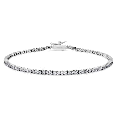 Eternity Tennis bracelet, Lab-grown diamonds 1.5 ct tw, Round shape, 14K white gold - Swarovski, 5710568