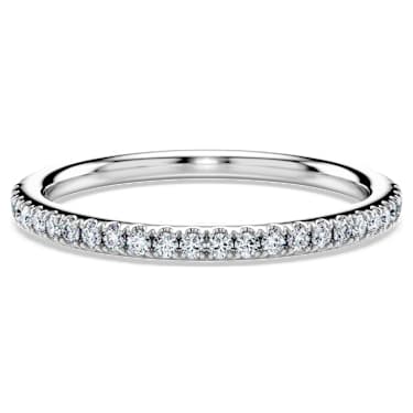 Eternity band ring, Lab-grown diamonds 0.2 ct tw, Round shape, 14K white gold - Swarovski, 5710570
