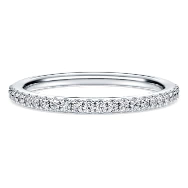 Eternity band ring, Lab-grown diamonds 0.2 ct tw, Round shape, 14K white gold - Swarovski, 5710570