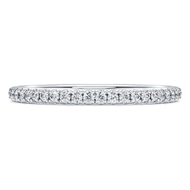 Eternity band ring, Lab-grown diamonds 0.2 ct tw, Round shape, 14K white gold - Swarovski, 5710570