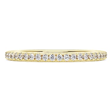 Eternity band ring, Lab-grown diamonds 0.2 ct tw, Round shape, 14K yellow gold - Swarovski, 5710571