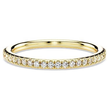 Eternity band ring, Lab-grown diamonds 0.2 ct tw, Round shape, 14K yellow gold - Swarovski, 5710577