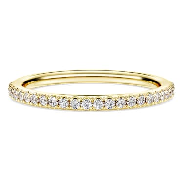 Eternity band ring, Lab-grown diamonds 0.2 ct tw, Round shape, 14K yellow gold - Swarovski, 5710586