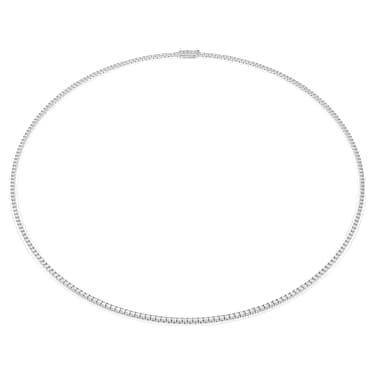 Eternity Tennis necklace, Lab-grown diamonds 3 ct tw, Round shape, 14K white gold - Swarovski, 5710601