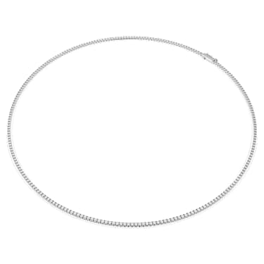 Eternity Tennis necklace, Lab-grown diamonds 3 ct tw, Round shape, 14K white gold - Swarovski, 5710601
