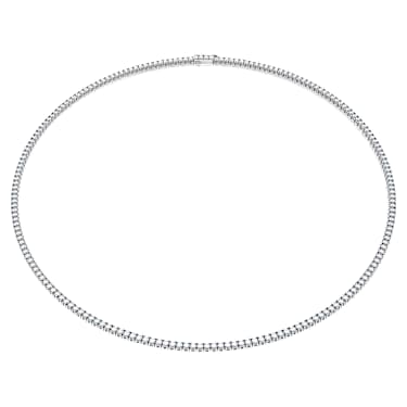 Eternity Tennis necklace, Lab-grown diamonds 7 ct tw, Round shape, 14K white gold - Swarovski, 5710606