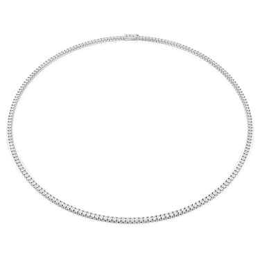 Eternity Tennis necklace, Lab-grown diamonds 7 ct tw, Round shape, 14K white gold - Swarovski, 5710606