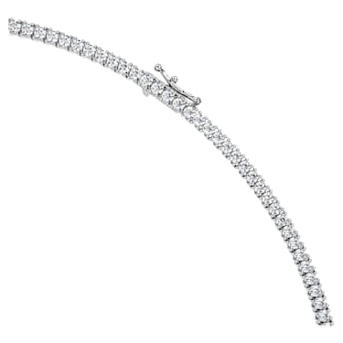 Eternity Tennis necklace, Lab-grown diamonds 7 ct tw, Round shape, 14K white gold - Swarovski, 5710606