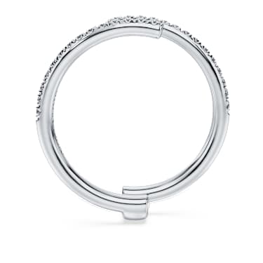 Eternity open band ring, Lab-grown diamonds 0.2 ct tw, Round shape, 14K white gold - Swarovski, 5710616