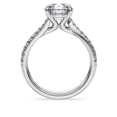 Eternity solitaire ring, Lab-grown diamonds 2.25 ct tw, Round shape, 14K white gold - Swarovski, 5710621
